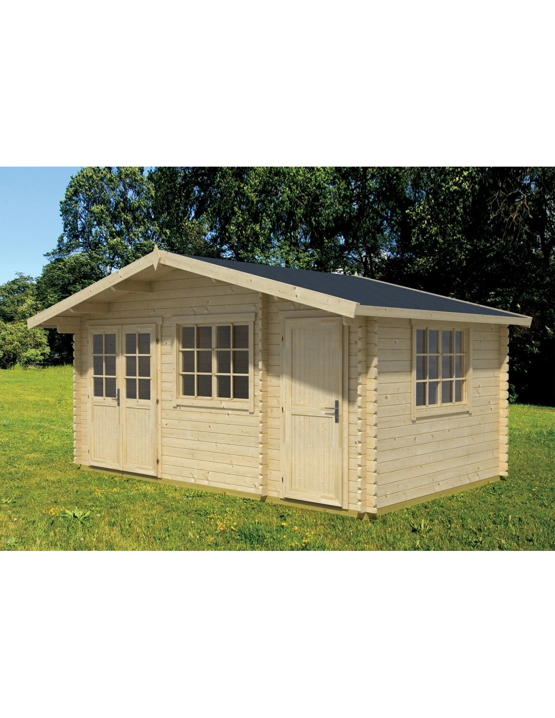 Abri De Jardin Borkum 18.9 M² Avec Plancher En Bois Massif 40 Mm 4 Abri De Jardin Borkum 18.9 M² Avec Plancher En Bois Massif 40 Mm – Image 2