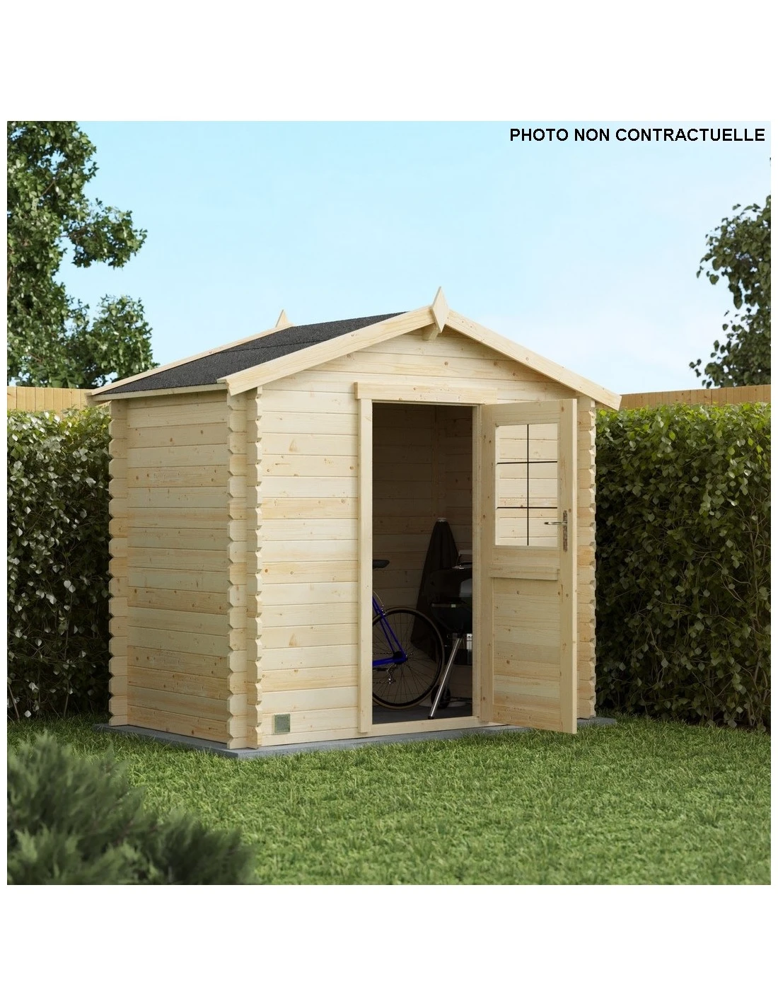 Abri De Jardin Juno 2.8 M² En Bois Massif 19 Mm 3 Abri De Jardin Juno 2.8 M² En Bois Massif 19 Mm – Image 2