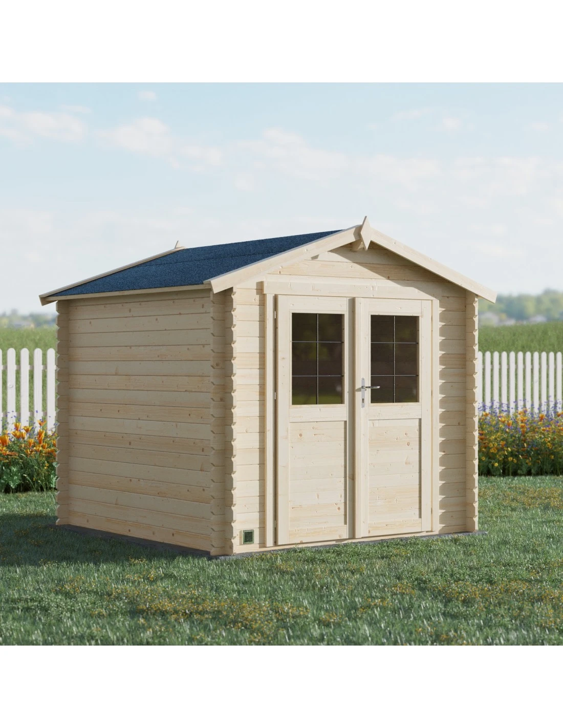 Abri De Jardin Juno 4.9 M² En Bois Massif 19 Mm 4 Abri De Jardin Juno 4.9 M² En Bois Massif 19 Mm – Image 2