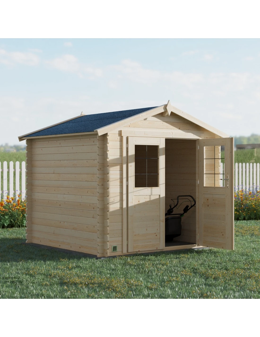 Abri De Jardin Juno 4.9 M² En Bois Massif 19 Mm 5 Abri De Jardin Juno 4.9 M² En Bois Massif 19 Mm – Image 3