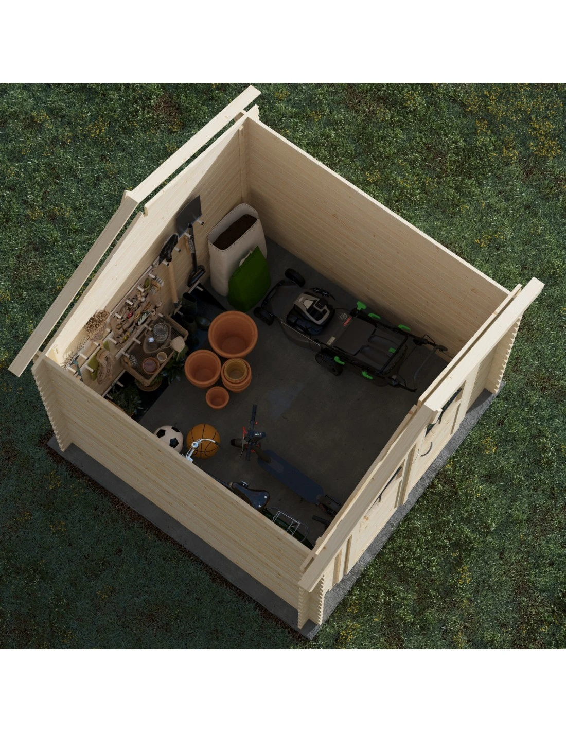 Abri De Jardin Juno 4.9 M² En Bois Massif 19 Mm 6 Abri De Jardin Juno 4.9 M² En Bois Massif 19 Mm – Image 4