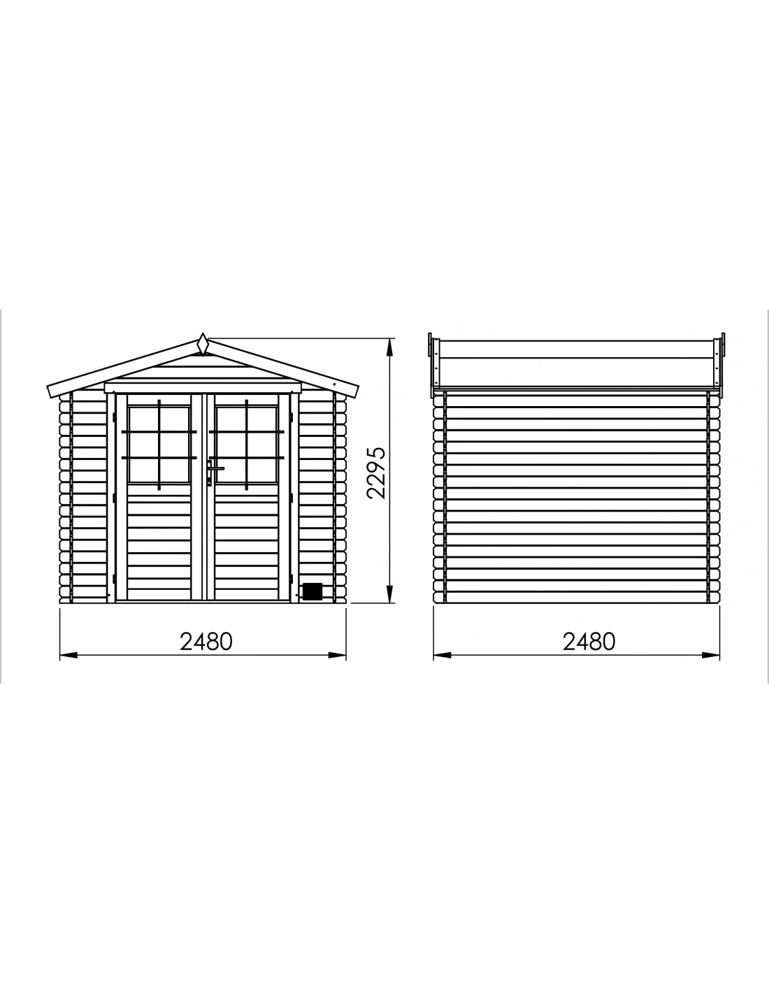 Abri De Jardin Juno 4.9 M² En Bois Massif 19 Mm 7 Abri De Jardin Juno 4.9 M² En Bois Massif 19 Mm – Image 5