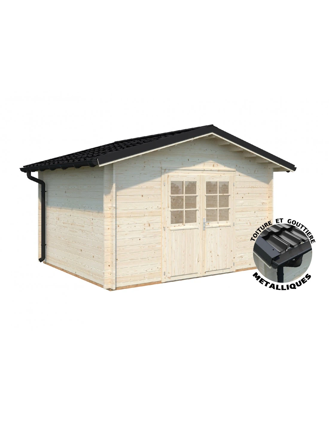 Abri De Jardin Tina 10.8 M² En Bois Massif 34 Mm 4 Abri De Jardin Tina 10.8 M² En Bois Massif 34 Mm – Image 2