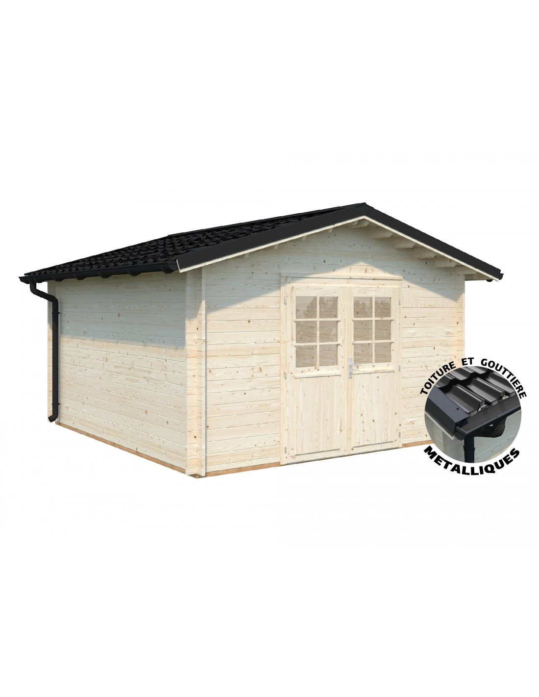 Abri De Jardin Tina 14 M² En Bois Massif 34 Mm 4 Abri De Jardin Tina 14 M² En Bois Massif 34 Mm – Image 2