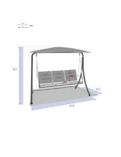 Balancelle De Jardin LAKO 3 Places - Polyester Et Acier 13 Balancelle De Jardin LAKO 3 Places - Polyester Et Acier -Lafuma Soldes Boutique balancelle de jardin lako 3 places polyester et acier 5