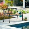 Banc De Jardin Alvernia 3 Places - Acier époxy Noir -Lafuma Soldes Boutique banc de jardin alvernia 3 places acier epoxy noir