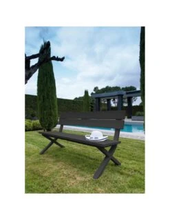 Banc De Jardin CROSSWAY - Aluminium - Blanc -Lafuma Soldes Boutique banc de jardin crossway aluminium au choix 1