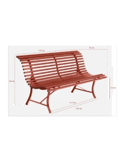 Devant -Lafuma Soldes Boutique banc de jardin louisiane l150 cm metal 9