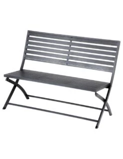 Banc De Jardin Olbia 3 Places Pliant Gris - L.122 X P.53 X H.88 Cm -Lafuma Soldes Boutique banc de jardin olbia 3 places pliant gris l122 x p53 x h88 cm 1