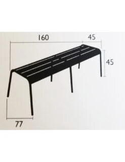 Banc Monceau 3/4 Places En Métal -160 Cm - Carbone 8 Banc Monceau 3/4 Places En Métal -160 Cm - Carbone -Lafuma Soldes Boutique banc monceau xl 34 places metal 160cm 9