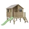 Maisonnette Louis Avec Glissière Vert Sapin 1 Maisonnette Louis Avec Glissière Vert Sapin -Lafuma Soldes Boutique cabane enfants louis en bois avec toboggan