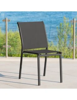 Chaise De Jardin Essentia Empilable - Aluminium Graphite