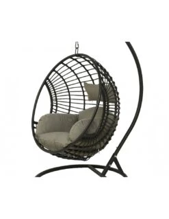 Fauteuil œuf Suspendu LONDON - Acier époxy Et Résine Tressée 12 Fauteuil œuf Suspendu LONDON - Acier époxy Et Résine Tressée -Lafuma Soldes Boutique chaise loveuse suspendue london 3