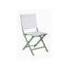 Chaise Thema Pliante En Aluminium Et Toile TPEP - Amande/Chiné Blanc -Lafuma Soldes Boutique chaise thema pliante en aluminium et toile tpep amandechine blanc