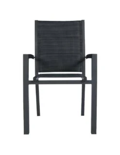 Fauteuil De Jardin Allure Empilable - Aluminium Et Texaline Matelassée - Graphite / Poivre -Lafuma Soldes Boutique fauteuil de jardin allure empilable aluminium et texaline matelassee graphite poivre 4