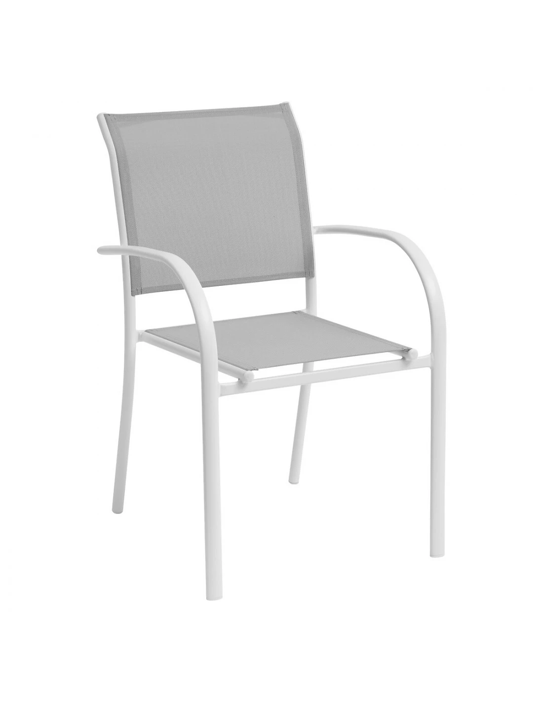 Fauteuil De Jardin Piazza - Aluminium Blanc - Galet / Blanc 3 Fauteuil De Jardin Piazza - Aluminium Blanc - Galet / Blanc
