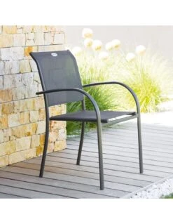 Fauteuil De Jardin Piazza Empilable - Aluminium Graphite - Graphite / Anthracite 8 Fauteuil De Jardin Piazza Empilable - Aluminium Graphite - Graphite / Anthracite -Lafuma Soldes Boutique fauteuil de jardin piazza empilable aluminium graphite graphite anthracite 2
