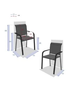 Fauteuil Empilable Essentia - Aluminium Graphite Anthracite 10 Fauteuil Empilable Essentia - Aluminium Graphite Anthracite -Lafuma Soldes Boutique fauteuil empilable essentia aluminium graphite anthracite 3