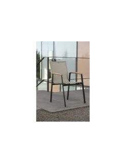 Fauteuil New Top - Noir Mat Textilène Gris Lin 8 Fauteuil New Top - Noir Mat Textilène Gris Lin -Lafuma Soldes Boutique fauteuil new top plusieurs coloris 5