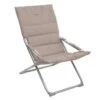 Fauteuil Relax De Jardin MILOS - Assise Matelassée - Taupe 2 Fauteuil Relax De Jardin MILOS - Assise Matelassée - Taupe -Lafuma Soldes Boutique fauteuil relax de jardin milos assise matelassee taupe
