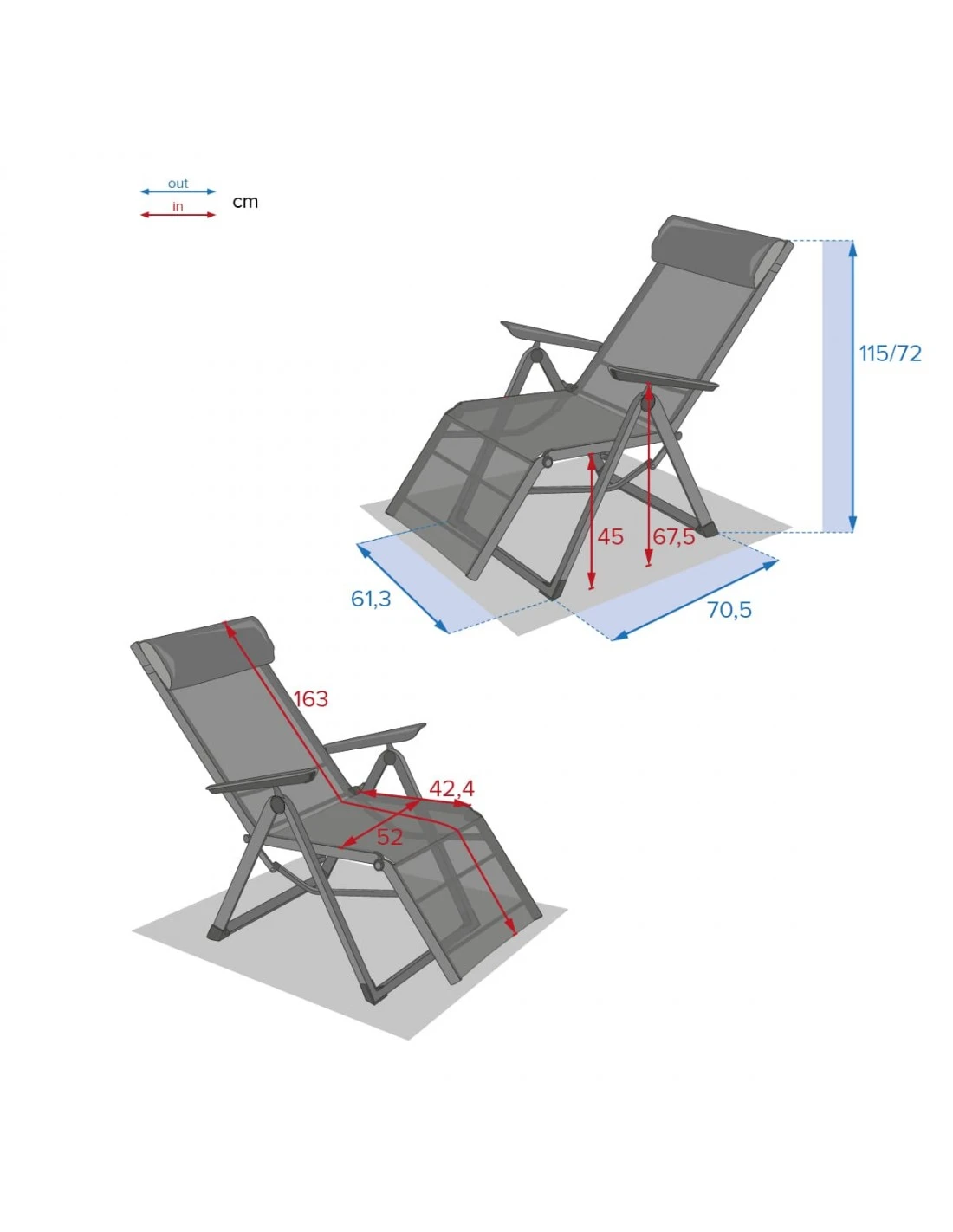 Fauteuil Relax Decima - Inclinable 8 Positions - Ardoise / Gris Quartz 10 Fauteuil Relax Decima - Inclinable 8 Positions - Ardoise / Gris Quartz – Image 8