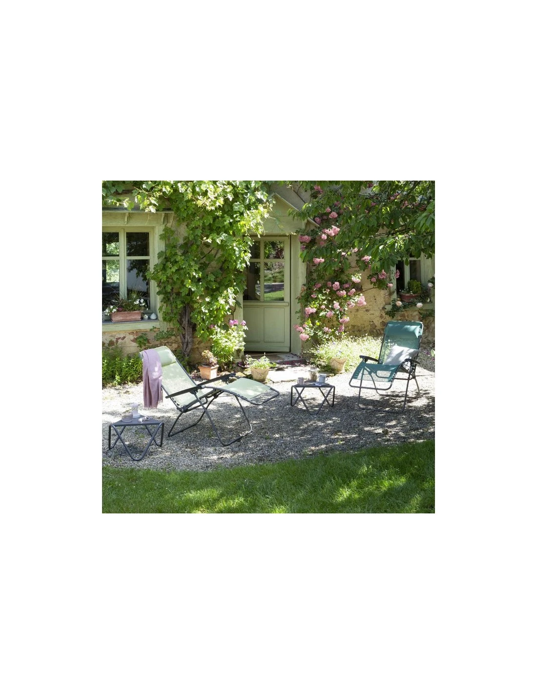 Lafuma Fauteuil Relax R Clip Batyline Seigle 5 Lafuma Fauteuil Relax R Clip Batyline Seigle – Image 3