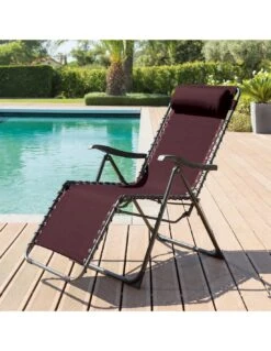 Fauteuil Relax Silos Basculant - 5 Positions - Bordeaux -Lafuma Soldes Boutique fauteuil relax silos basculant 5 positions bordeaux 1