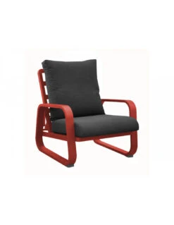 Fauteuil Sofa Antonino En Aluminium - Rouge / Gris