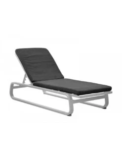 Lit De Soleil Antonino - Aluminium - Blanc/Gris