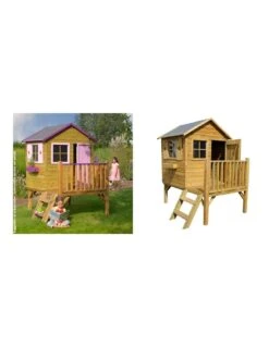 Maisonnette Charlotte Avec Toboggan Rouge -Lafuma Soldes Boutique maisonnette pour enfants charlotte avec toboggan 2