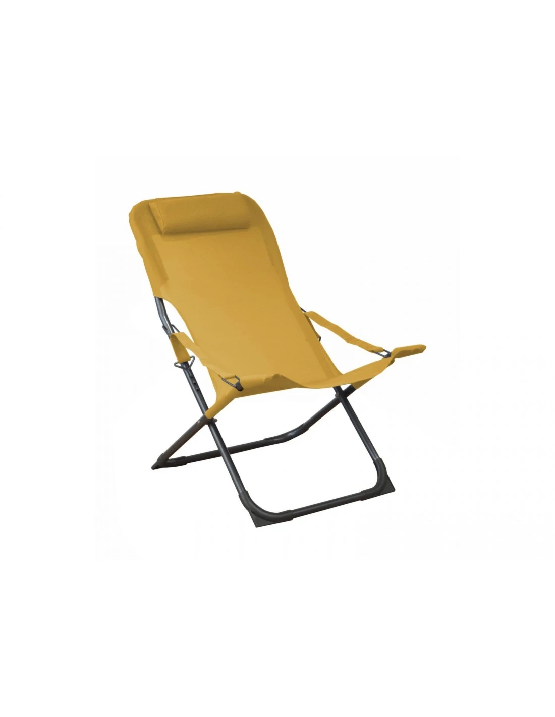 Relax De Jardin Pliant Easy - Graphite / Moutarde 3 Relax De Jardin Pliant Easy - Graphite / Moutarde