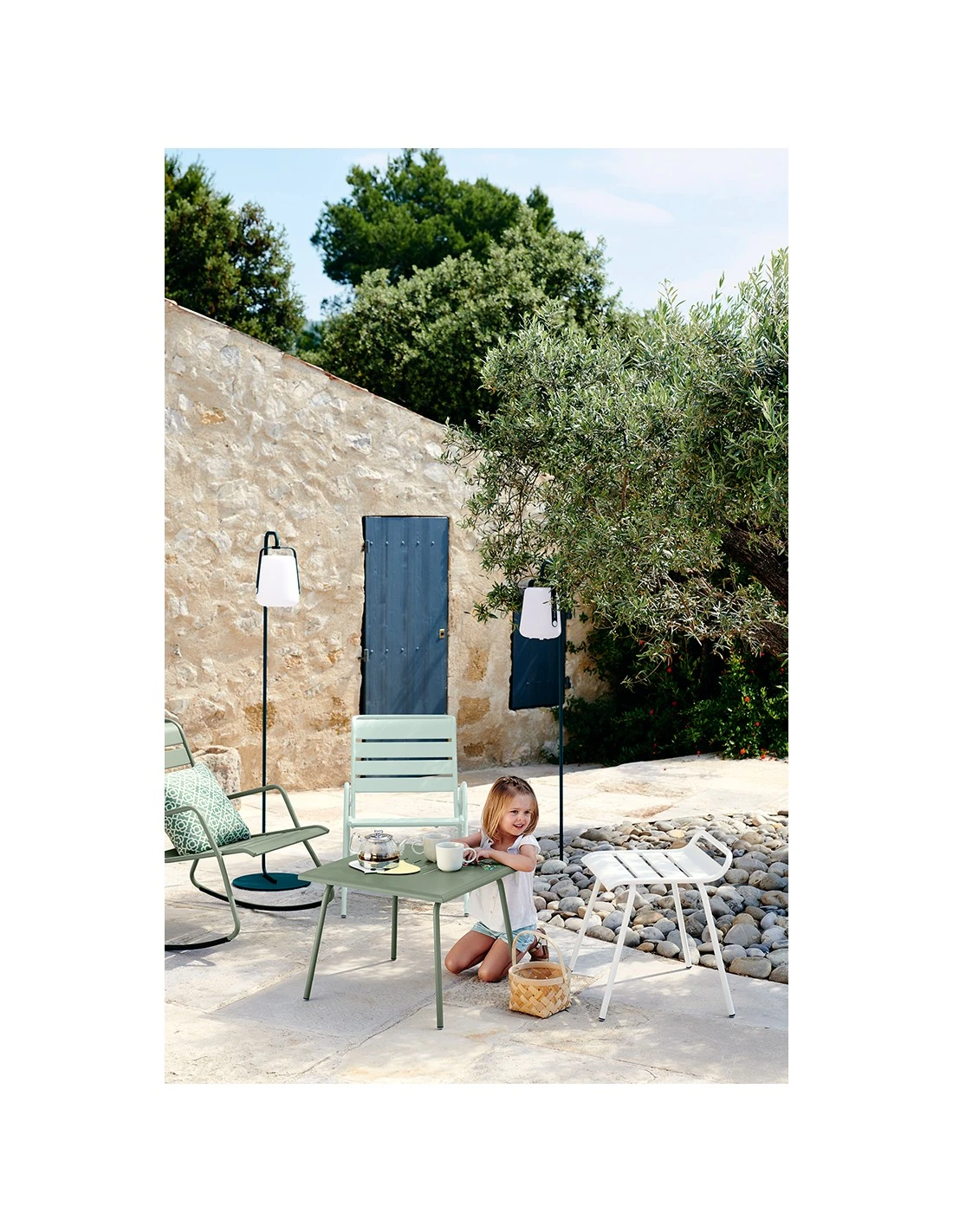 Rocking Chair Monceau En Métal - Menthe Glaciale 4 Rocking Chair Monceau En Métal - Menthe Glaciale – Image 2