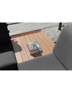 Salon D'angle Staten Avec Tablettes - Graphite / Oak -Lafuma Soldes Boutique salon d angle staten avec tablettes coloris au choix 11