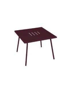 Table Basse De Jardin Monceau Métal Carrée 57 X 57 Cm - Cerise Noire