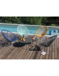 Table Basse De Jardin Rio Ø50 Cm - Acier - Graphite -Lafuma Soldes Boutique table basse de jardin rio o50 cm acier graphite 1