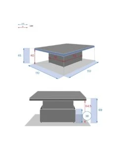 Table Basse Relevable Mooréa Carrée - Aluminium, Résine Tressée Et Verre Trempé - Terre D'ombre 17 Table Basse Relevable Mooréa Carrée - Aluminium, Résine Tressée Et Verre Trempé - Terre D'ombre -Lafuma Soldes Boutique table basse relevable moorea carree aluminium resine tressee et verre trempe terre d ombre 7