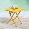 Table D'appoint Greensboro Carrée Pliante - Acier époxy - Moutarde -Lafuma Soldes Boutique table d appoint greensboro carree pliante acier epoxy moutarde
