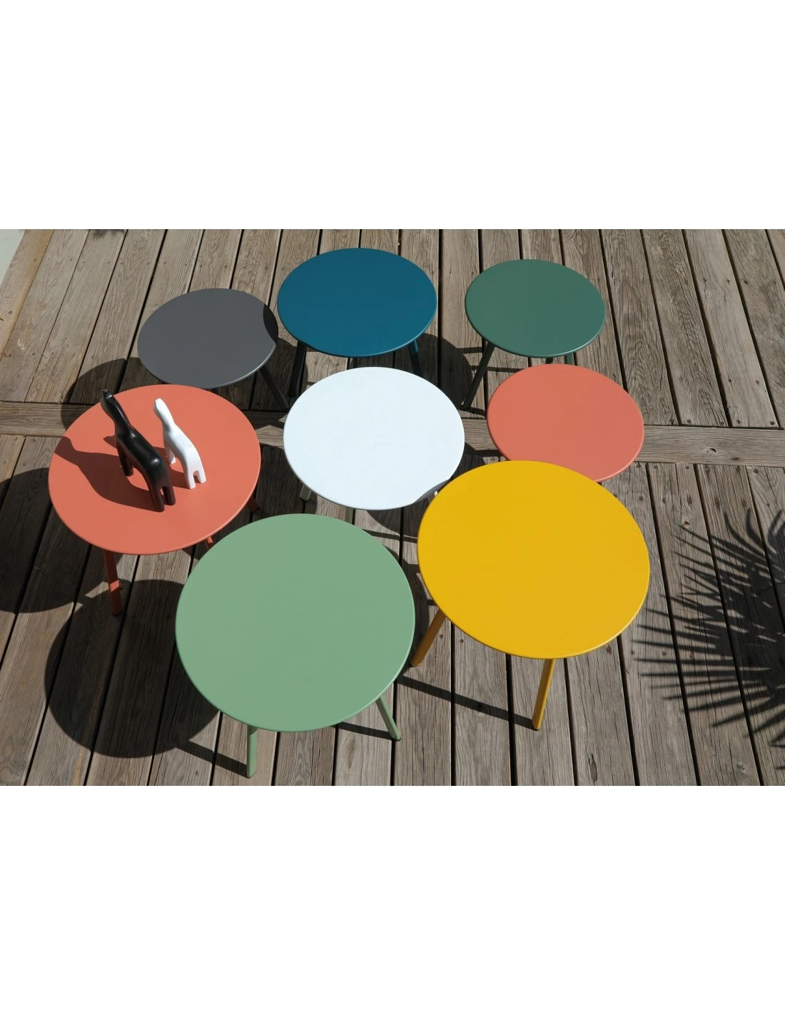 Table D'appoint MASSAI Ø50 Cm - Acier époxy - Vert Light 8 Table D'appoint MASSAI Ø50 Cm - Acier époxy - Vert Light – Image 6