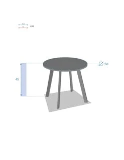 Table D'appoint Saona D.50 X H.45 Cm Bleu Canard - Acier époxy -Lafuma Soldes Boutique table d appoint saona d50 x h45 cm acier epoxy bleu canard 2