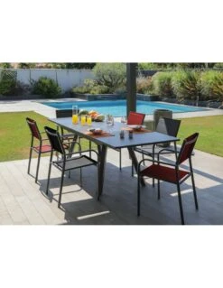 Table De Jardin AGRA Extensible 150/200/250 Cm - Aluminium Et Verre - Graphite / Gris 10 Table De Jardin AGRA Extensible 150/200/250 Cm - Aluminium Et Verre - Graphite / Gris -Lafuma Soldes Boutique table de jardin agra extensible 150200250 cm aluminium et verre graphite gris 2