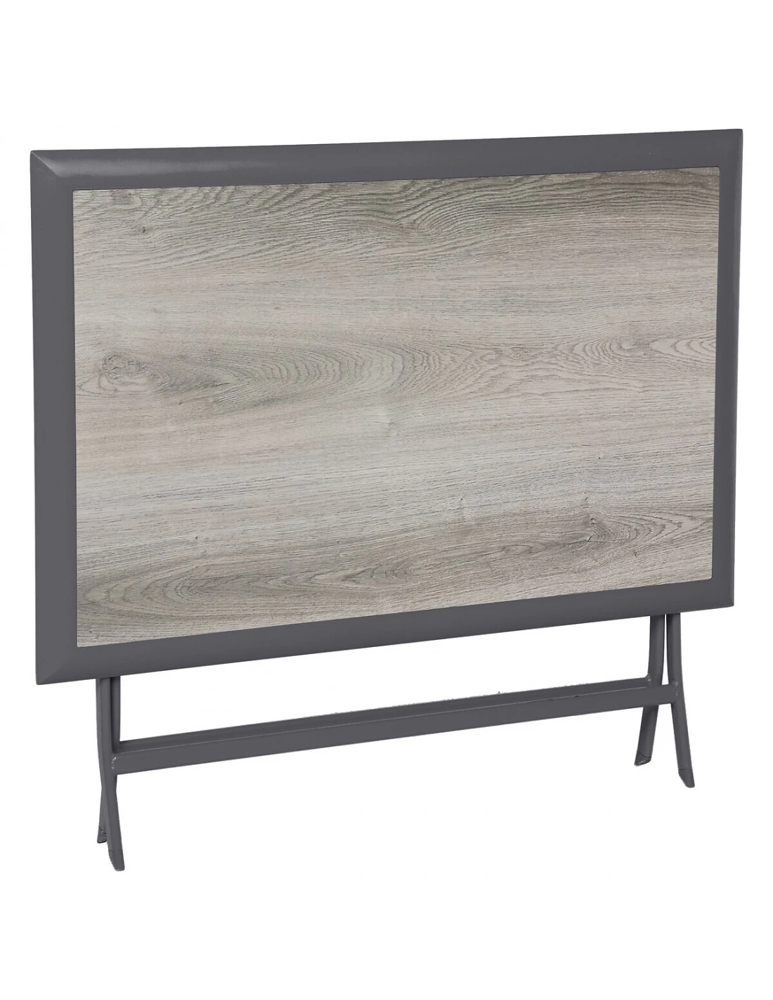 Table De Jardin Azua Pliante Rectangle 6 Places - Aluminium - Gris Smoke Plateau Effet Bois 4 Table De Jardin Azua Pliante Rectangle 6 Places - Aluminium - Gris Smoke Plateau Effet Bois – Image 2