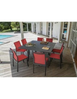 Table De Jardin Barcelona Carrée Extensible L.100/145 X P.145 Cm -Lafuma Soldes Boutique table de jardin barcelona carree extensible l100145 x p145 cm 2