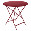 Table De Jardin Bistro D.77 Cm - Ronde Pliante Métal - Piment