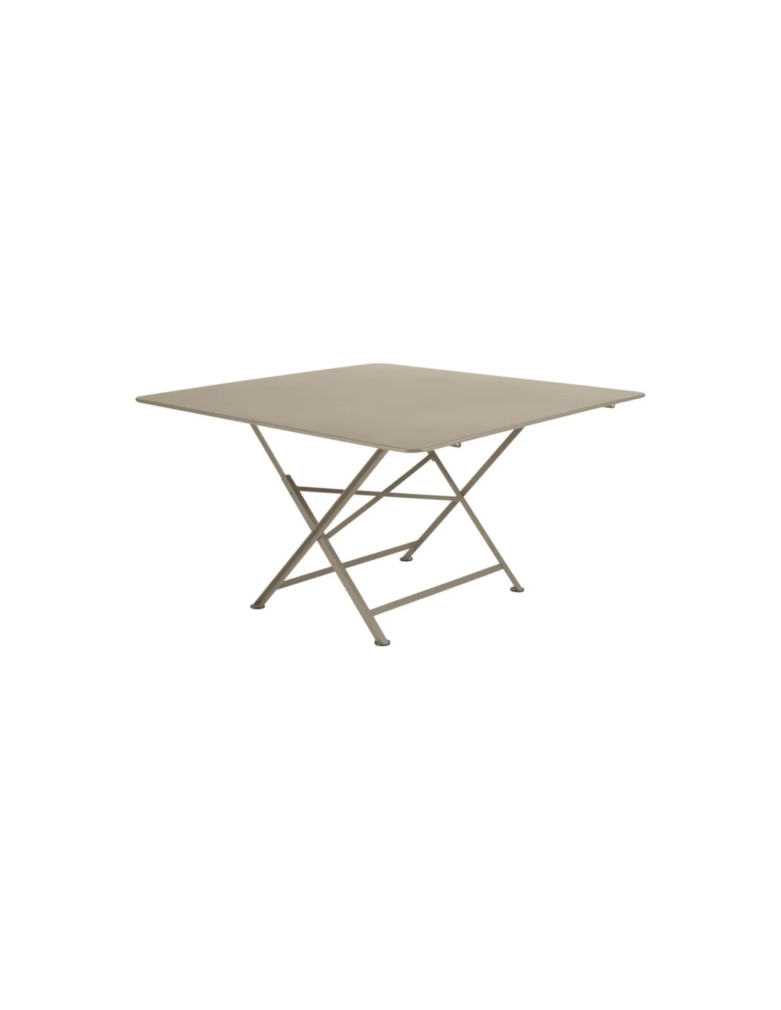 Table De Jardin Cargo 128 X 128 Cm - Métal Carrée - Muscade 2 Table De Jardin Cargo 128 X 128 Cm - Métal Carrée - Muscade