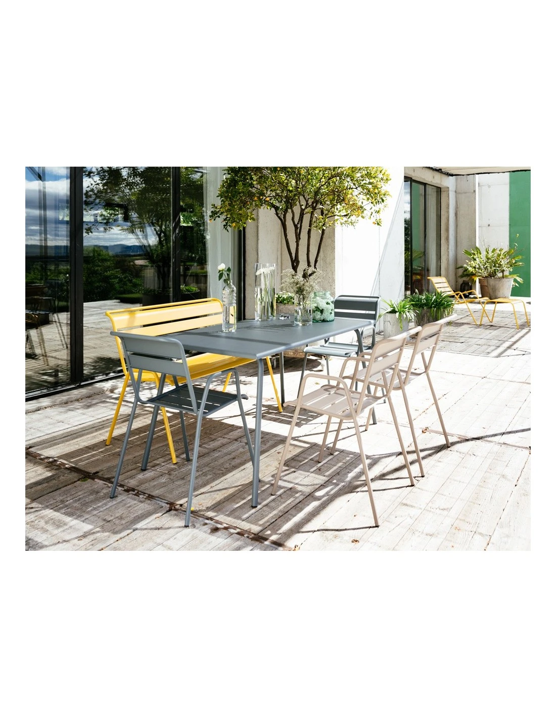Table De Jardin Monceau 194 X 94 CM - 8 Personnes - Vert Opaline 4 Table De Jardin Monceau 194 X 94 CM - 8 Personnes - Vert Opaline – Image 2