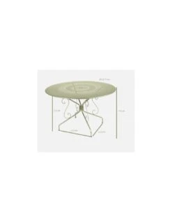 Table De Jardin Montmartre D.117 Cm - Métal Ronde - Vert Opaline -Lafuma Soldes Boutique table de jardin montmartre d117 cm metal ronde 2
