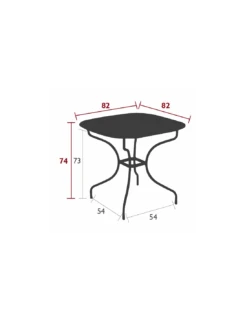 Table De Jardin Opéra Carronde Carrée 82 X 82 Cm - Acier - Carbone -Lafuma Soldes Boutique table de jardin opera carronde carree 82 x 82 cm acier 1