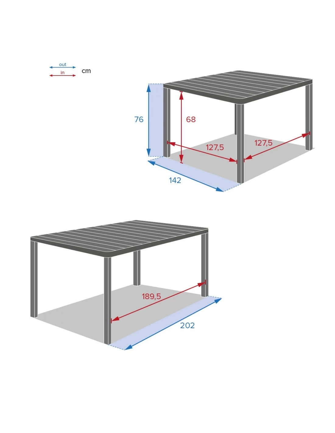 Table De Jardin Paradize Carrée Extensible - Aluminium Graphite 10 Table De Jardin Paradize Carrée Extensible - Aluminium Graphite – Image 8