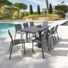Table De Jardin Piazza Graphite Extensible 8 Places - Aluminium -Lafuma Soldes Boutique table de jardin piazza graphite extensible 8 places aluminium