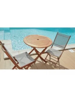Table De Jardin Sophie Pliante Ronde En Eucalyptus - 80 Cm 12 Table De Jardin Sophie Pliante Ronde En Eucalyptus - 80 Cm -Lafuma Soldes Boutique table de jardin sophie pliante ronde en eucalyptus 2
